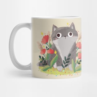 Cute gray cat Mug